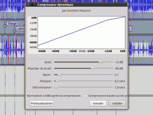 Le compresseur dynamique d'Audacity